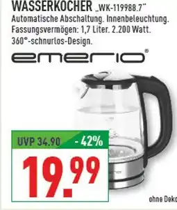 Marktkauf Emerio wasserkocher Angebot