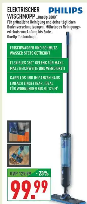 Marktkauf Philips elektrischer wischmopp oneup 3000 Angebot