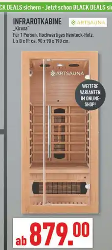 Marktkauf Artsauna kiruna infrarotkabine Angebot