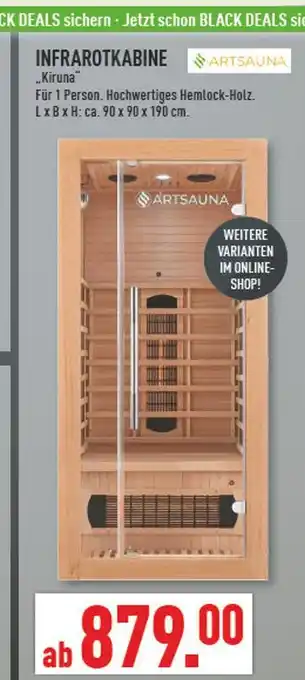 Marktkauf Artsauna kiruna infrarotkabine Angebot