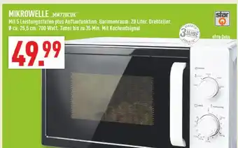 Marktkauf Star q mikrowelle mm720cuk Angebot