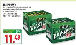 Marktkauf Brinkhoff's no. 1 premium pilsener, alkoholfrei 0,0% oder radler naturtrüb Angebot