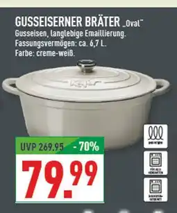 Marktkauf Gusseiserner bräter oval Angebot