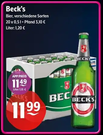 Getränke Hoffmann Beck's Bier Angebot