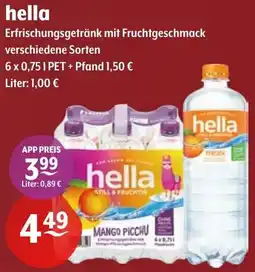 Getränke Hoffmann hella Erfrischungsgetränk mit Fruchtgeschmack Angebot