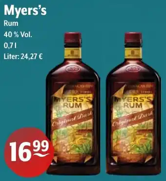 Getränke Hoffmann Myers's Rum Angebot