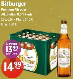 Getränke Hoffmann Bitburger Premium Pils oder Alkoholfrei 0,0% Herb Angebot