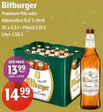 Getränke Hoffmann Bitburger Premium Pils oder Alkoholfrei 0,0% Herb Angebot