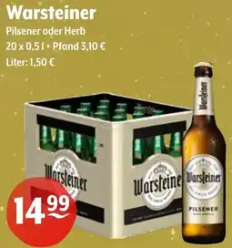 Getränke Hoffmann Warsteiner Pilsener oder Herb Angebot