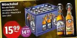 Getränke Hoffmann Mönchshof Bier oder Radler Angebot