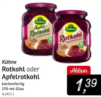 KONSUM Kühne Rotkohl oder Apfelrotkohl Angebot