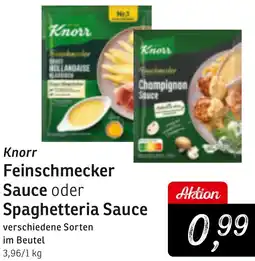 KONSUM Knorr Feinschmecker Sauce oder Spaghetteria Sauce Angebot