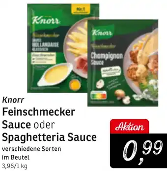 KONSUM Knorr Feinschmecker Sauce oder Spaghetteria Sauce Angebot