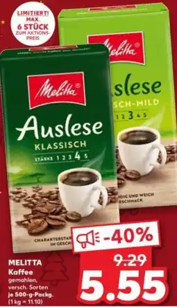 Kaufland MELITTA Kaffee Angebot