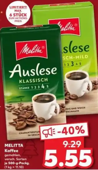 Kaufland MELITTA Kaffee Angebot