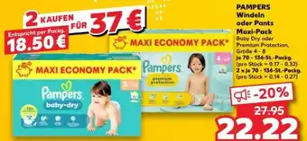 Kaufland PAMPERS Windeln oder Pants Maxi-Pack Angebot