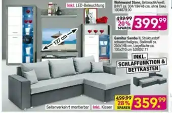 Möbel Boss Wohnwand Stone Angebot