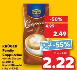 Kaufland KRÜGER Family Cappuccino Angebot