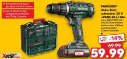 Kaufland PARKSIDE Akku-Bohrschrauber 20 V PABS 20-Li G8 Angebot
