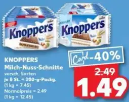 Kaufland KNOPPERS Milch-Nuss-Schnitte Angebot