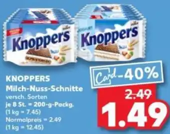 Kaufland KNOPPERS Milch-Nuss-Schnitte Angebot