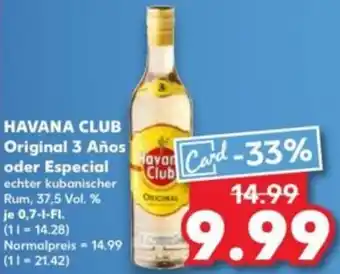 Kaufland HAVANA CLUB Original 3 Años oder Especial Angebot