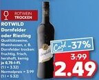 Kaufland ROTWILD Dornfelder oder Riesling Angebot