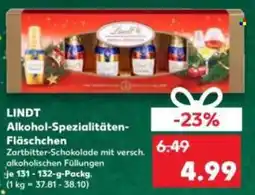 Kaufland LINDT Alkohol-Spezialitäten- Fläschchen Angebot