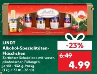 Kaufland LINDT Alkohol-Spezialitäten- Fläschchen Angebot