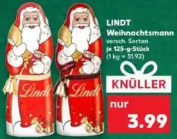 Kaufland LINDT Weihnachtsmann Angebot
