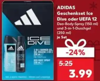 Kaufland ADIDAS Geschenkset Ice Dive oder UEFA 12 Angebot