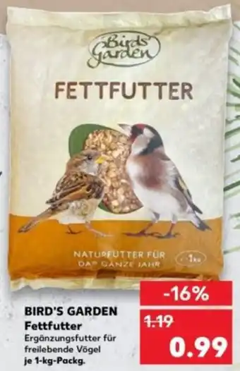 Kaufland BIRD'S GARDEN Fettfutter Angebot