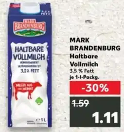 Kaufland MARK BRANDENBURG Haltbare Vollmilch Angebot
