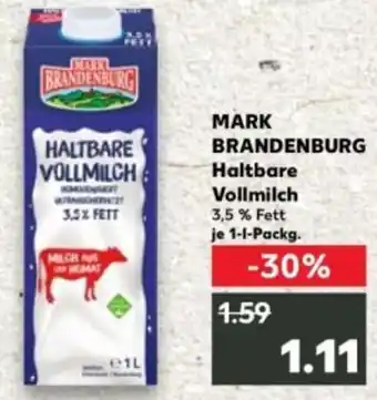 Kaufland MARK BRANDENBURG Haltbare Vollmilch Angebot