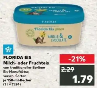 Kaufland FLORIDA EIS Milch- oder Fruchteis Angebot