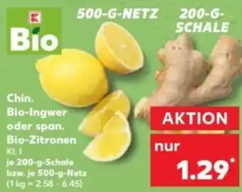 Kaufland Chin. Bio-Ingwer oder span. Bio-Zitronen Angebot