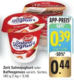 Edeka Zott Sahnejoghurt oder Kaffeegenuss Angebot
