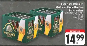 Edeka Kapuziner Weißbier, Weißbier alkoholfrei oder Kellerweizen Angebot