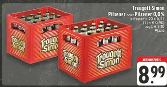 Edeka Traugott Simon Pilsener oder Pilsener 0,0% Angebot