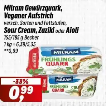 Simmel Milram Gewürzquark, Veganer Aufstrich, Sour Cream, Zaziki oder Aioli Angebot