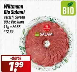 Simmel Wiltmann Bio Salami Angebot