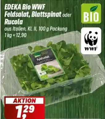 Simmel EDEKA Bio WWF Feldsalat, Blattspinat oder Rucola Angebot