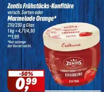 Simmel Zentis Frühstücks-Konfitüre oder Marmelade Orange Angebot