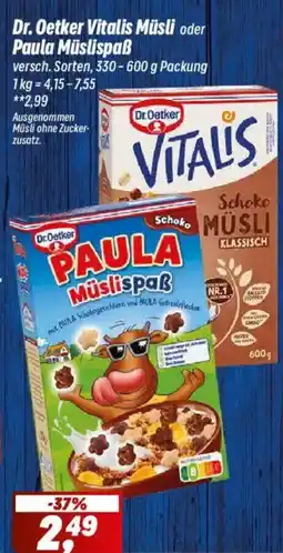 Simmel Dr. Oetker Vitalis Müsli oder Paula Müslispaß Angebot