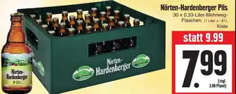 EDEKA Hahner Nörten Hardenberger Pils 30x0,33L Angebot