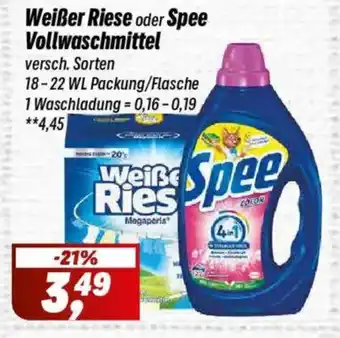 Simmel Weißer Riese oder Spee Vollwaschmittel Angebot