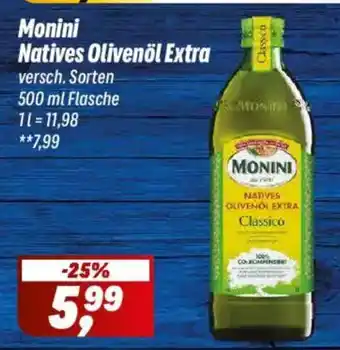 Simmel Monini Natives Olivenöl Extra Angebot