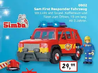 Idee+Spiel Simba 0902 Sam First Responder Fahrzeug Angebot
