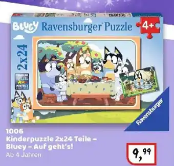 Idee+Spiel Ravensburger Kinderpuzzle 2x24 Teile - Bluey - Auf geht's! Angebot