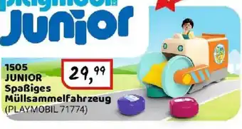 Idee+Spiel playmobil Junior 1505 Spaßiges Müllsammelfahrzeug Angebot